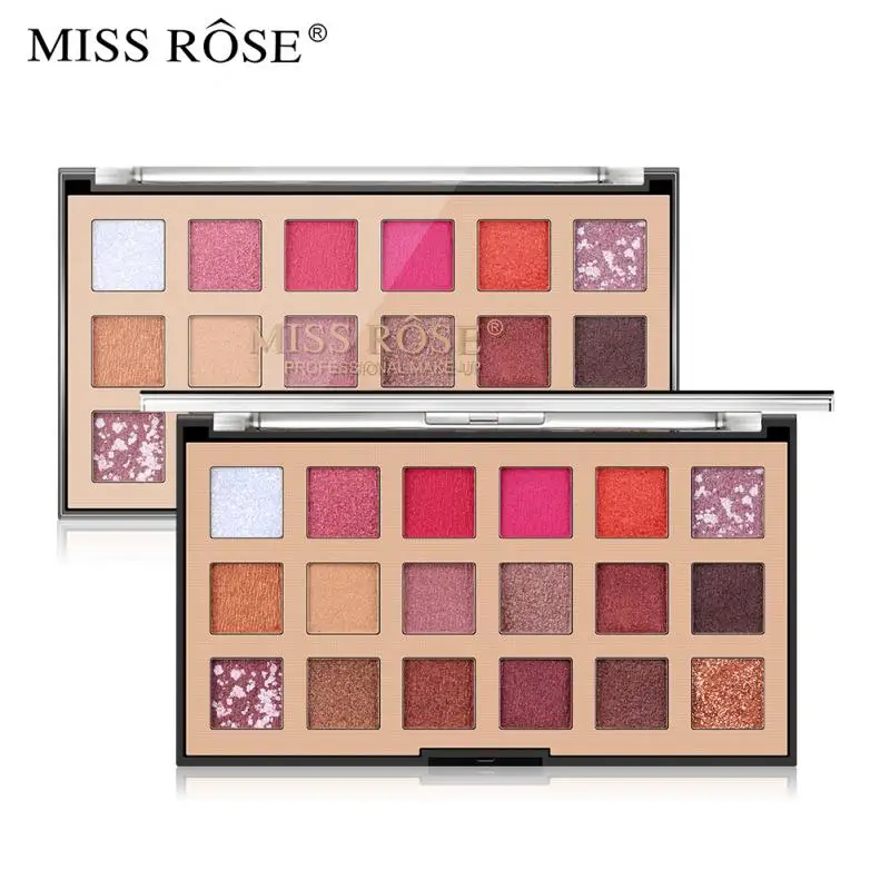 MISS ROSE матовый перламутровый блеск водостойкие тени для век Профессиональная