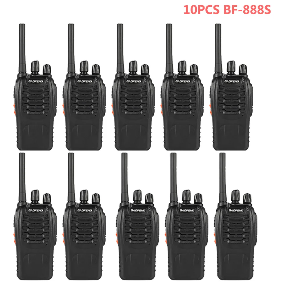 10 шт BaoFeng BF-888S UHF 400-470MHz двухсторонняя рация с аккумулятором 3,7 V 1500mAh - Цвет: BF-888Sx10PCS