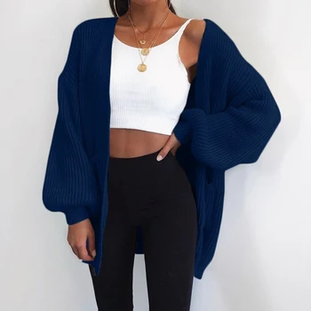 

Laamei 2019 Chic Woman Sweater Casual Batwing Sleeve Knitwear Cardigan Women Large Knitted Sweater Cardigan Female Jumper Coat