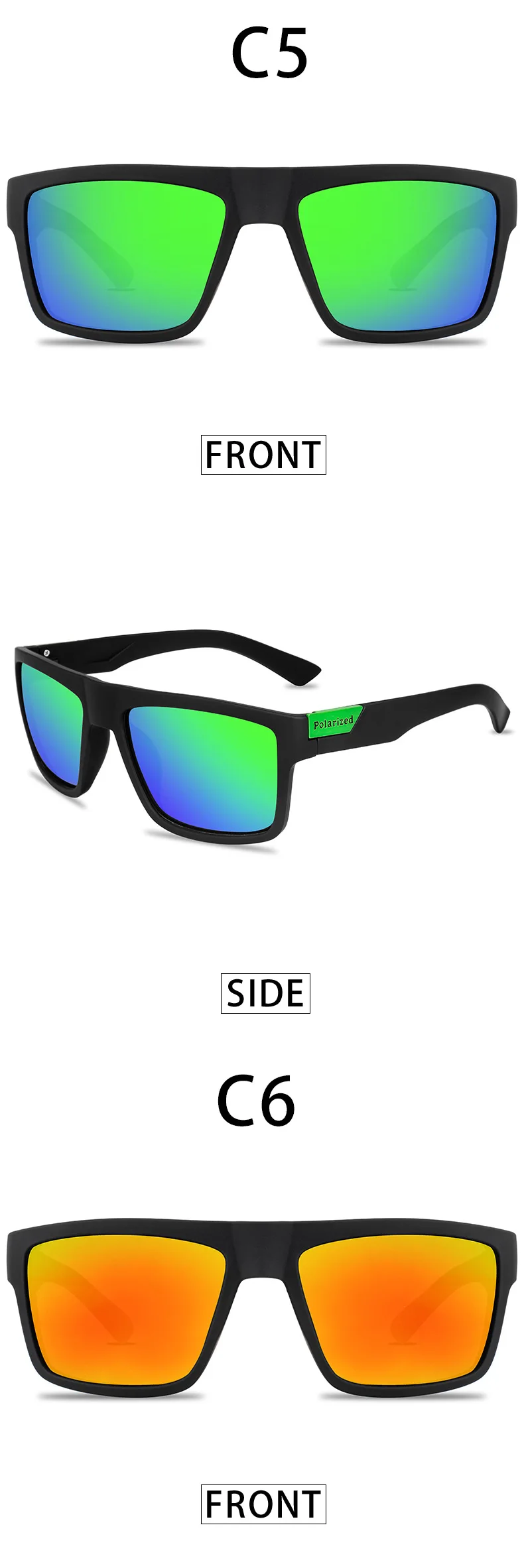 2022 Vogue Traditional Sq. Polarized Sun shades Males Girls Sports activities Outside Fishing Journey Colourful Solar Glasses UV400 Goggles 14 Hb6921e1f53124cf8b3c05e79c00e2ccat