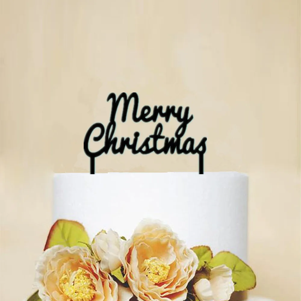 Счастливого Рождества надписи торт Топпер уникальный Рождественский праздничный торт вечерние аксессуары Счастливого Рождества Подарки Поставки