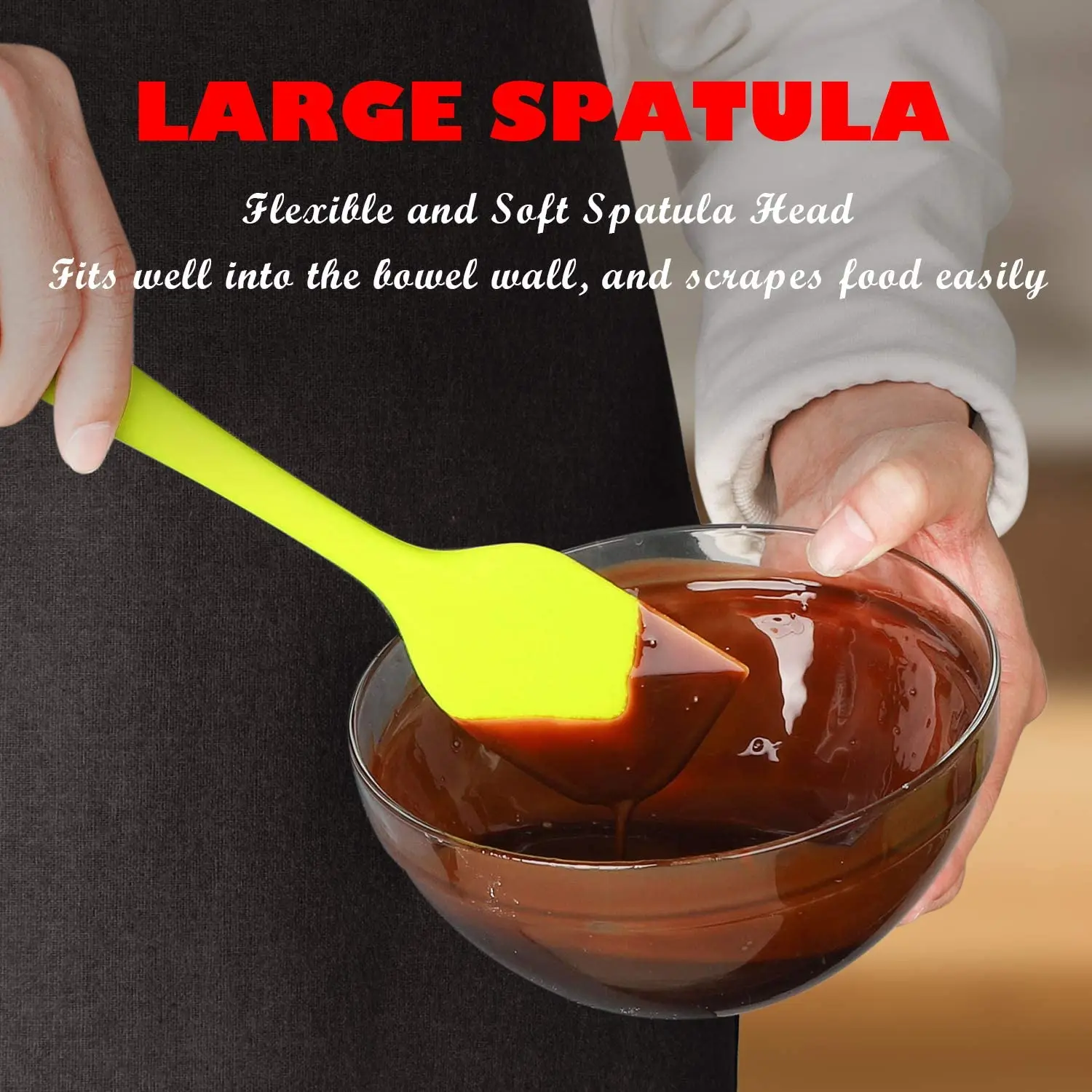 6Pcs Nonstick Silicone Spatula Set Heat Resistant Cream Spatula Scraper Spoon Brush With Stainless Steel Core Kitchen Utensils