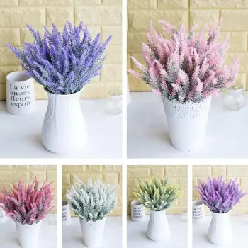 

1Pc Artificial Fake Lavender Flower Plants Wedding Party Home Office Livingroom Decoration Artificial Plants