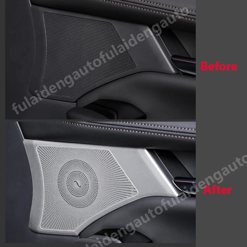 2 шт. для Mazda 3 Axela- нержавеющая сталь внутренняя дверь динамик Рог панель Крышка отделка автомобильные аксессуары
