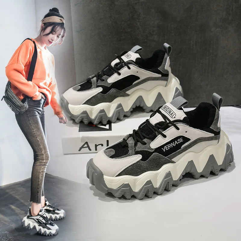 Zapatos de Torre para mujer, zapatillas deportivas informales con plataforma de joker de para estudiantes, Otoño, 2020 - AliExpress