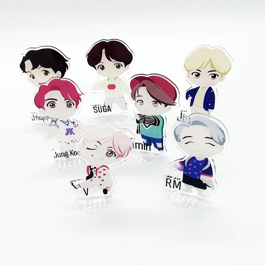 Оптовая продажа Kpop Bangtan Boys версия Q светящаяся мультяшная Прозрачная ПВХ