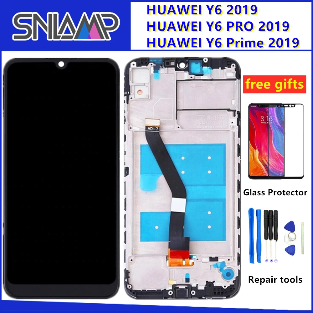 

6.09" Original LCD For Huawei Y6 Prime 2019 Display Touch Screen Digitizer Assembly+Frame FOR Y6 PRO 2019 Y6 2019 MRD-LX1f LCD