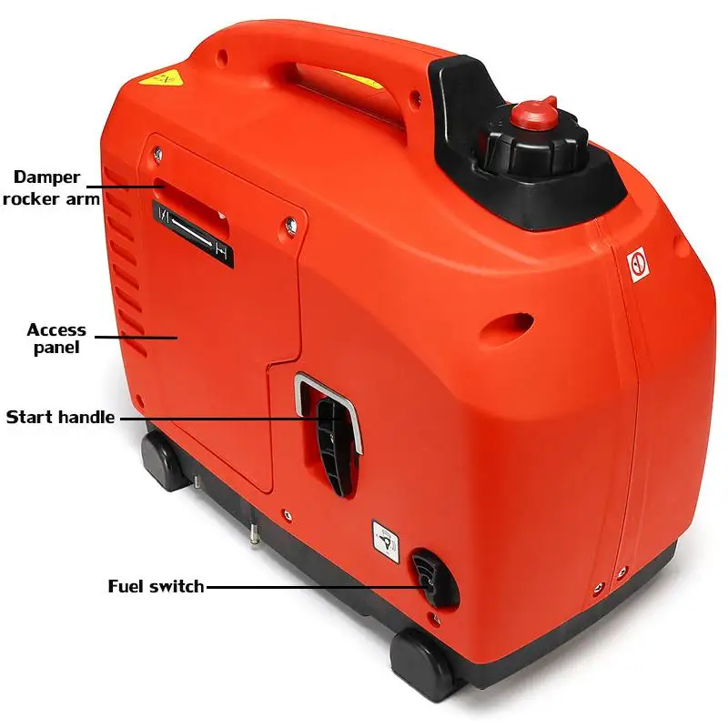  3500W Portable Gasoline Inverter Generator 3.5KW Petrol DC Battery Charge Pure Sine Waves Outdoor P