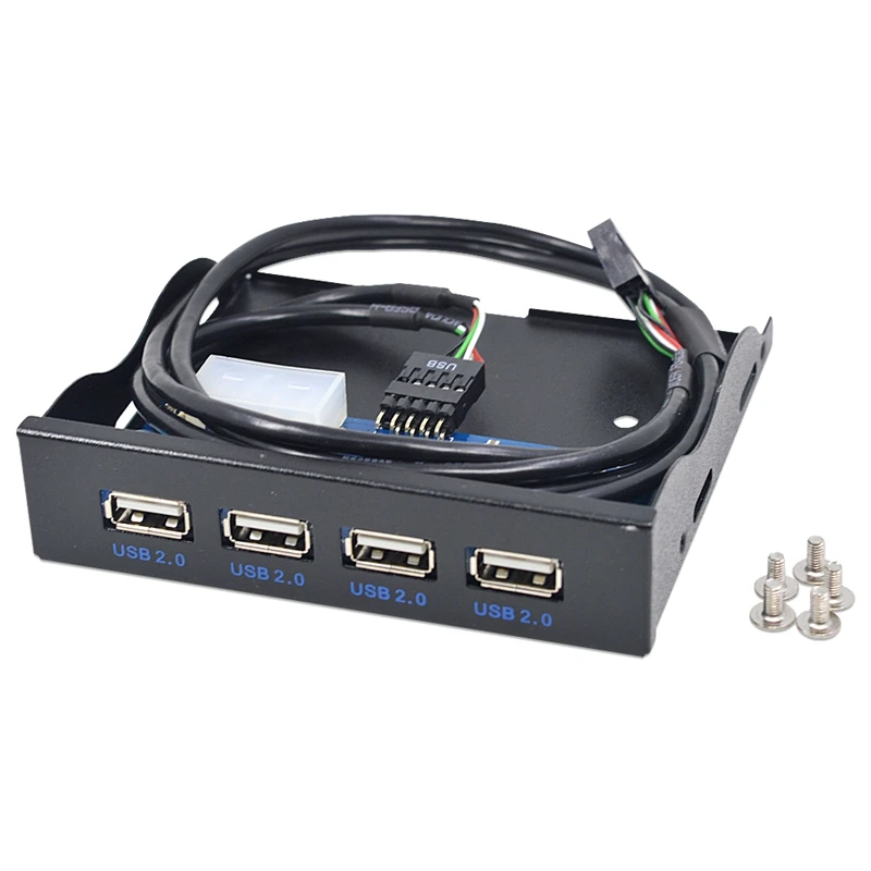 3,5 дюймов Floppy Bay 4 порта USB 2,0 концентратор USB2.0 Передняя панель расширения адаптер Соединительный кронштейн с 10Pin кабель для рабочего стола