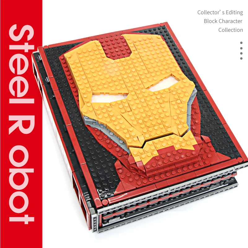 SY1361 DHL,, железная книга для коллекционеров, строительные блоки с изображением персонажей, 52 шт., железный человек, игрушки для детей