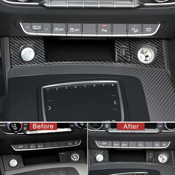 

Loyalty for AUDI Q5L 2018 2019 Front Cigarette Lighter Power Panel Trim Frame Cover ABS Carbon Fiber Car accessories interior