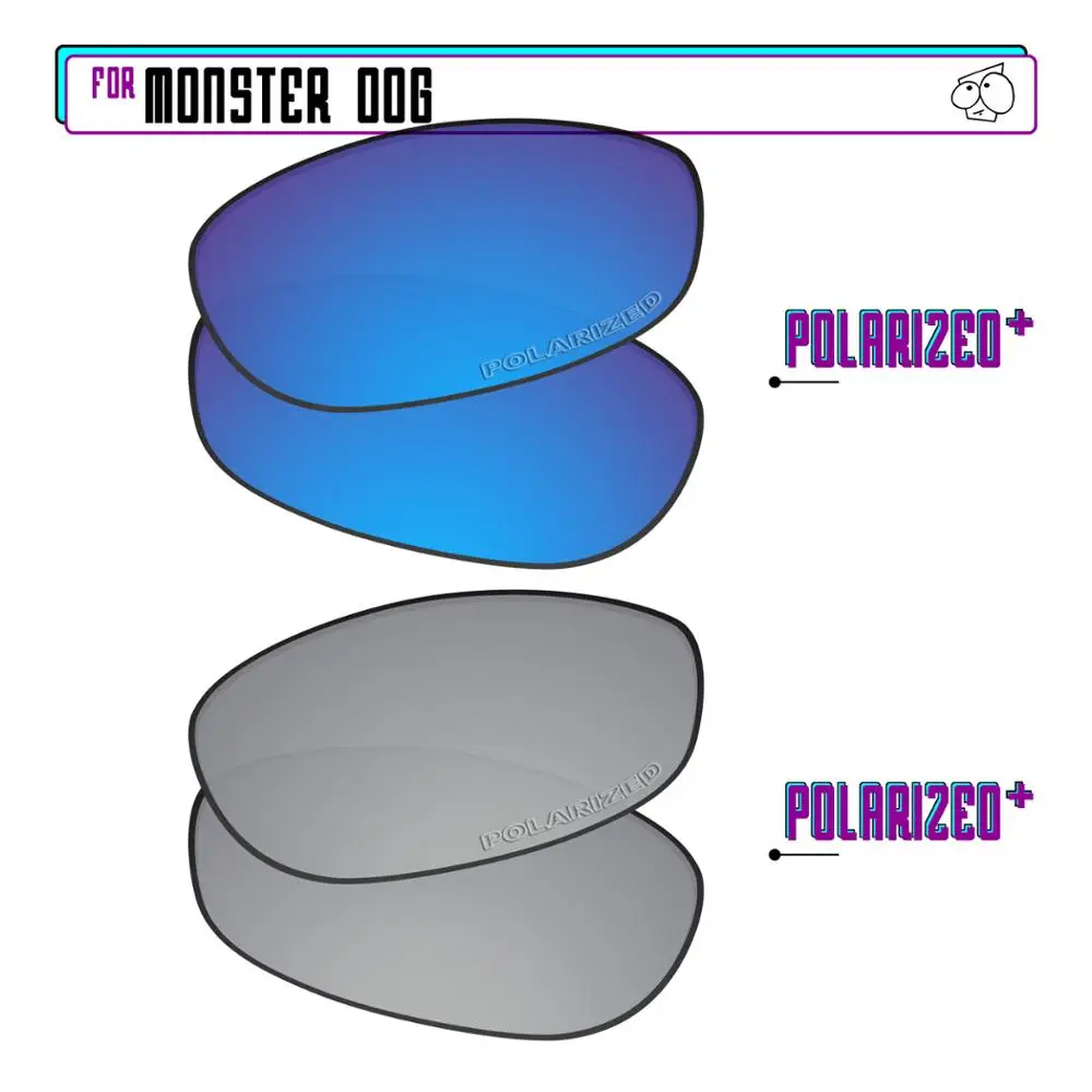 

EZReplace Polarized Replacement Lenses for - Oakley Monster Dog Sunglasses - Sir P Plus-BluePPlus
