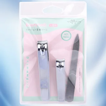 

3pcs of One Set Portable Nail File Durable Nail Clipper Stainless Steel Nail Trimmer Manicure Tool for Man Woman Home Shop