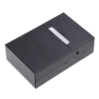 

netic King Size Metal Aluminum Pocket Cigarette Cigar Tobacco Box Case Holder - Black