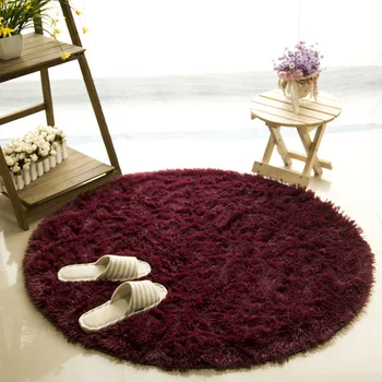 

Pink White Circle Yoga Cushion Solid Computer Cushions Rugs Round Carpets For Living Room Lovely Bed Rug 60-160cm Tapete
