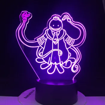 

Assassination Classroom Korosensei Figure Kid Night Light for Bedroom Decor Light Anime Gift for Child Table 3d Lamp Dropship