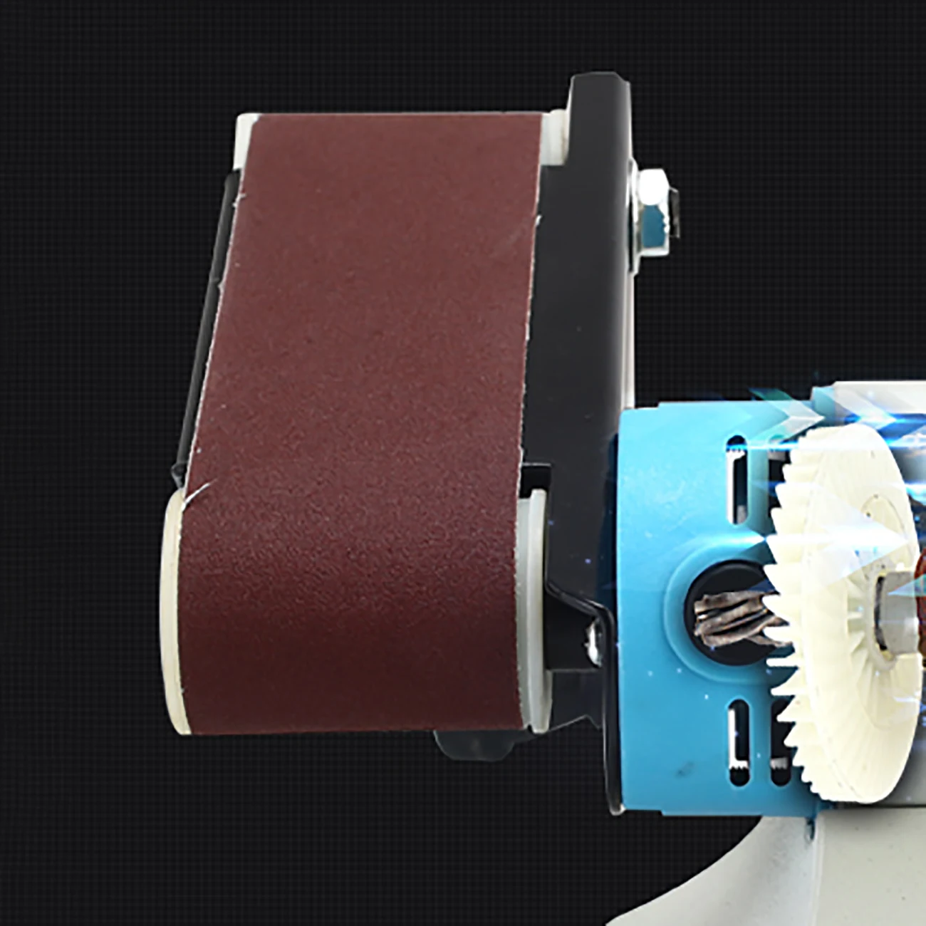 Table Polisher Head With Abrasive Belt Sanding Machine Metal Multifunctional Professional Polishing Machine for Woodworking DIY
