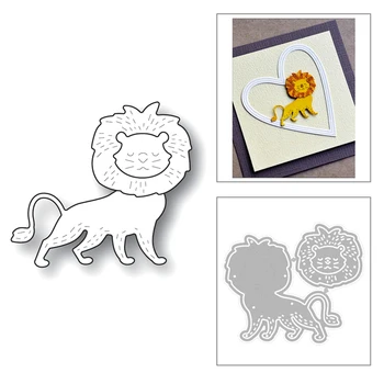 

2020 New Lovely Animal Lion Sewing Thread Embossing Metal Cutting Dies For DIY Scrapbooking Album Greeting Card Making No Stamps