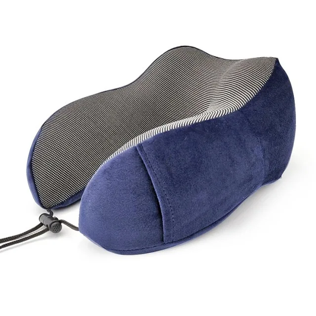1 шт. u-образные подушки для шеи с эффектом памяти мягкий медленный отскок космическая подушка для путешествий однотонный шейный затылочный медицинский постельные принадлежности Прямая поставка - Цвет: Navy blue
