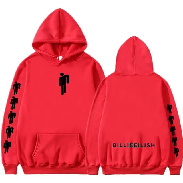 6red Новинка года: худи Billie Eilish с модным принтом, толстовки для женщин/мужчин, толстовки с длинным рукавом,, Повседневная Уличная одежда, Sudadera Hombre - Цвет: 6red