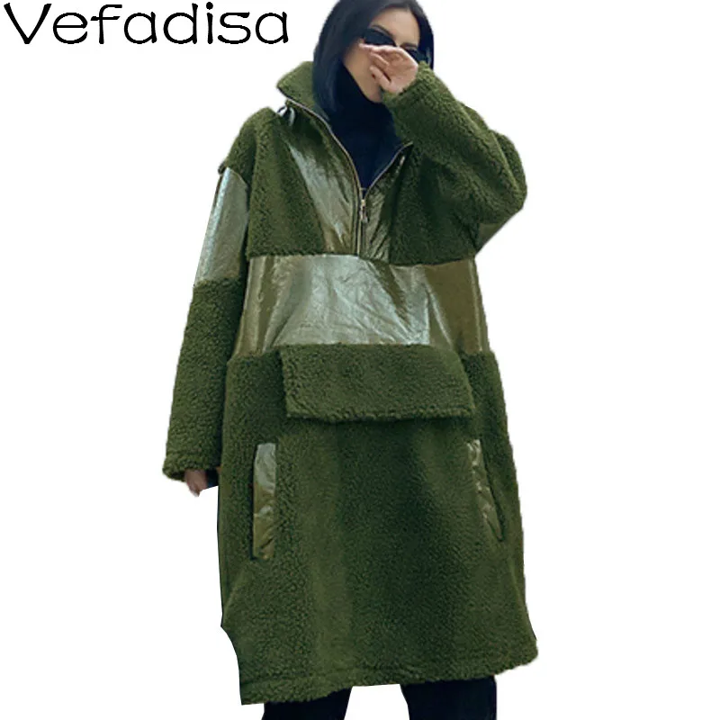 Vefadisa Army Green Cashmere Sweatshirt Dress
