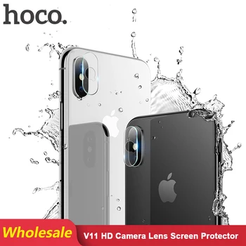 

HOCO V11 50 pcs/Lots Wholesale HD Camera Lens Screen Protector for iPhone 7 8 Plus Xs Max Tempered Glass Screen Protector Film