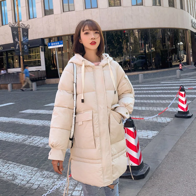 

According to Nalini down Jacket Women's 2019 New Style Winter Korean-style Mid-length Loose Cotton Overcoat Dongdaemun Cotton Co