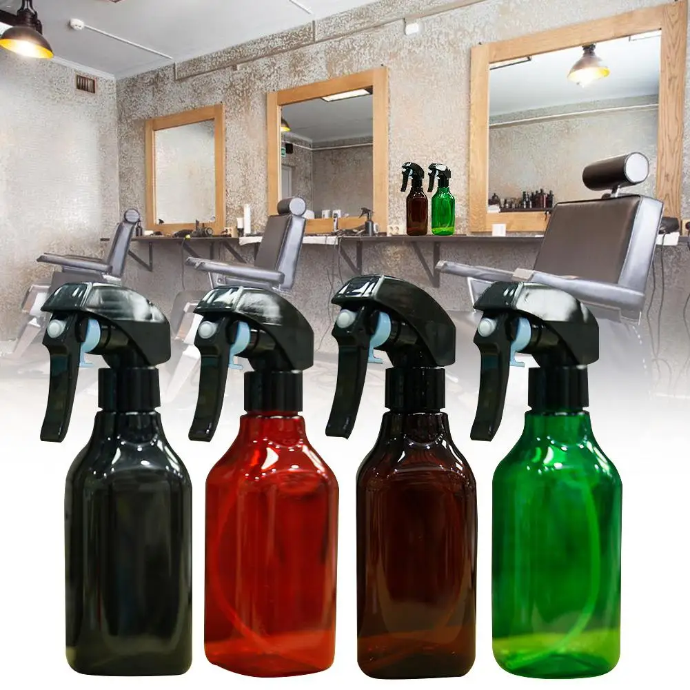 300ml Home Watering PET Plastic Spray Bottle Professional Haircut Watering Can Makeup Box Travel Bottle