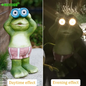 

Telescope Frog Decoration Garden Solar Electronic Night Light Decoration Animal Sculpture Crafts Home Decoration Accessories