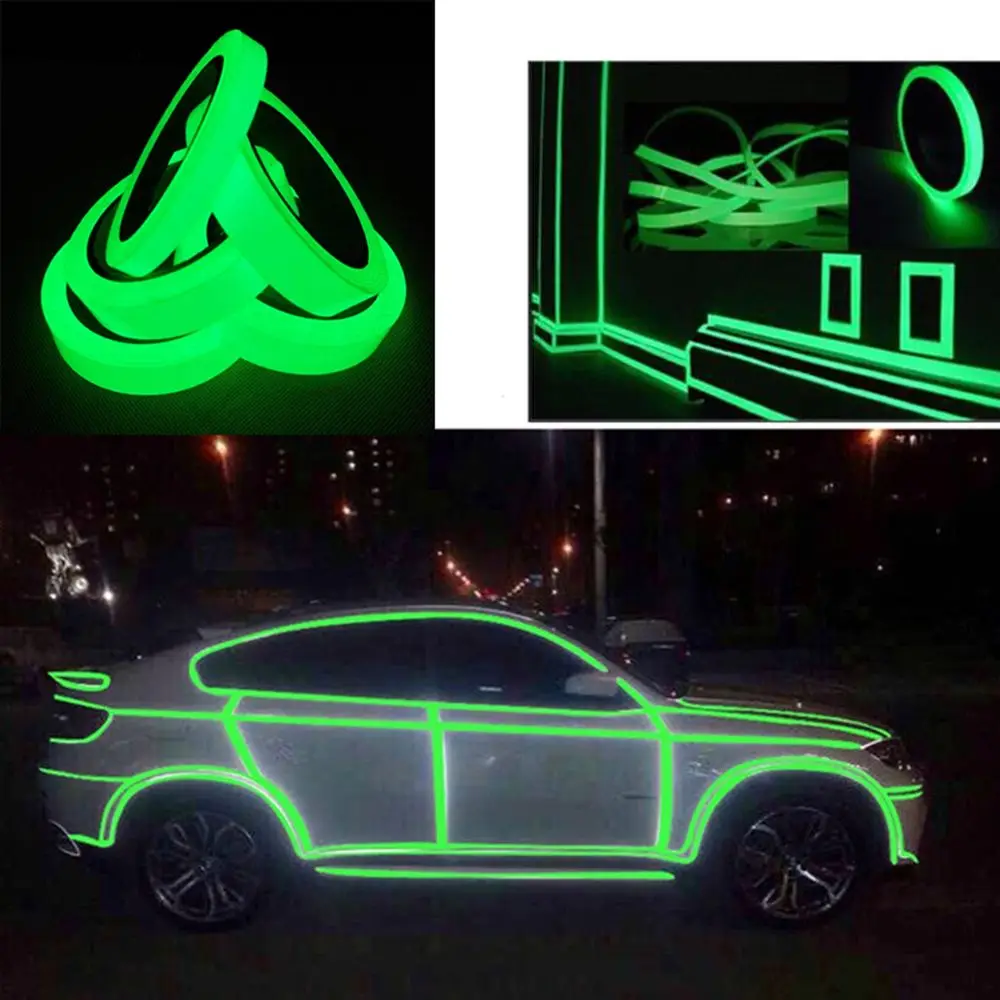 3M Luminous Fluorescent Night Self-Adhesive Glow In The Dark Sticker Tape  Safety Security Home Decoration Warning Tape 1pc