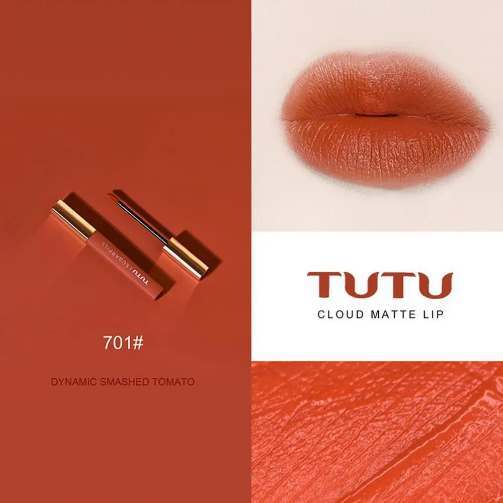 TUTU Matte Lip Gloss Tint Lip Paint Colors Long Lasting Waterproof Liquid Moisturizing Lipstick Beauty Makeup - Цвет: A