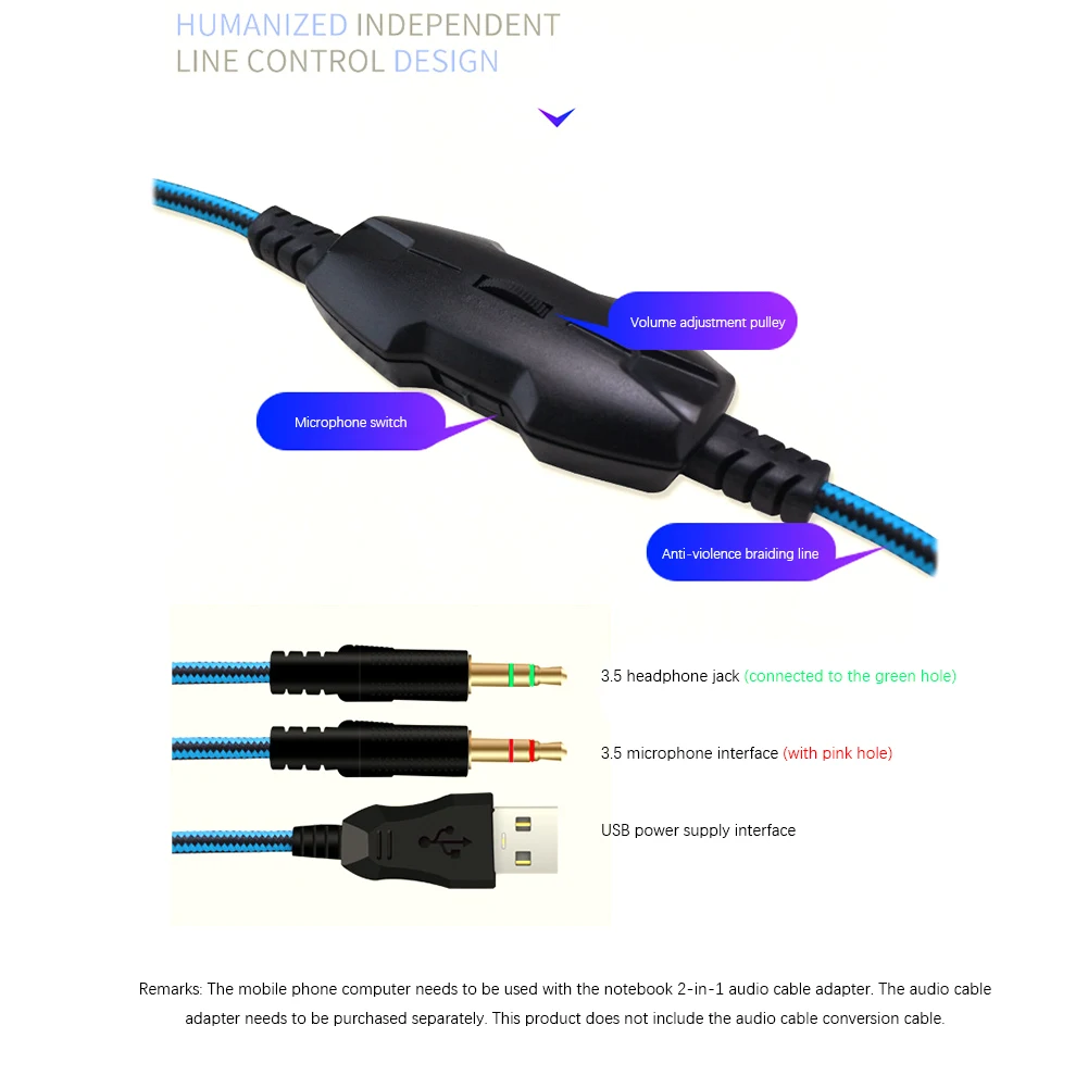 3,5 мм USB игровой комплект наушников для игр Casque игровая стереосистема наушники с микрофоном Mic Led игровые гарнитуры для ПК PS4