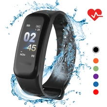 IP67 Smart Bracelet Pedometer Fitness Watch with Heart Rate Tracker Blood Pressure Step Counter Calorie Counter Sleep Monitoring