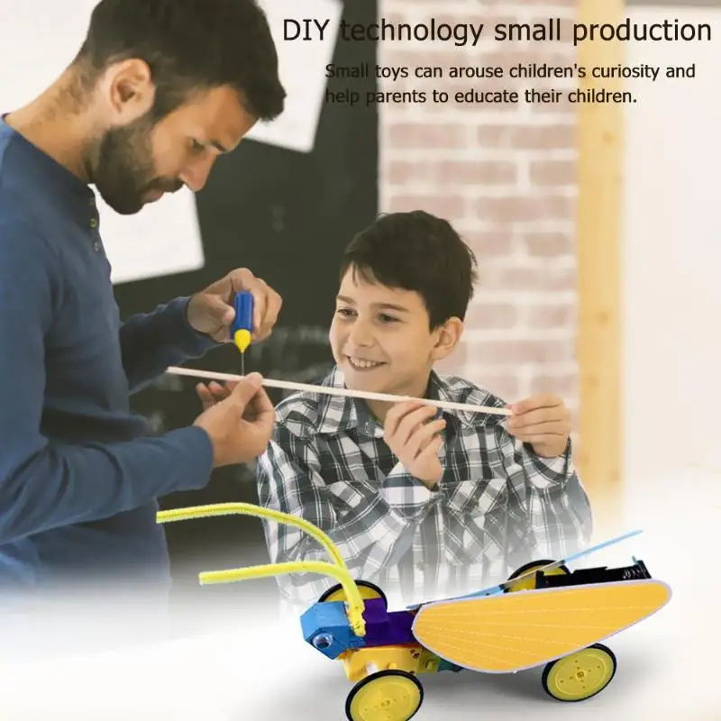 

Electric Locust Toy DIY Bionic Robot Excellent Durable Wood Metal Plastic Kids Handmade Model Science Experiment Toys