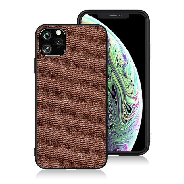 For iphone X XR XS Max 7 8 6 6s Plus Ultra Shockproof Back Cover Cloth Fabric Silicone Soft Edge Protect Case   For 11 Pro Max 03