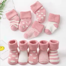 5 pairs /3 Pairs Baby Warm Winter Girl 0-24 Boy for Socks Birthday Gift Infant Newborns Baby Socks Socks Months Socks