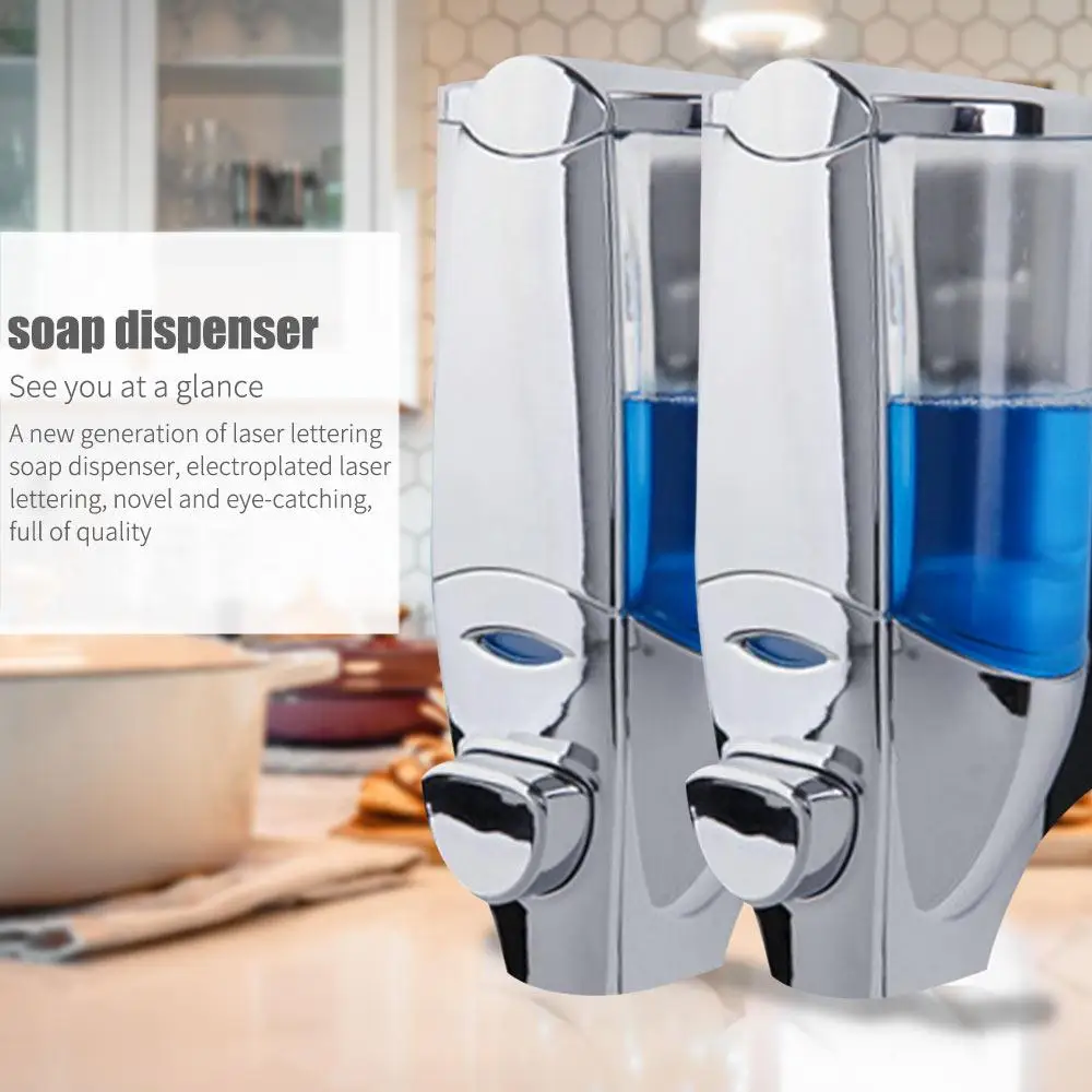 

SOLEDI Electroplating Process Morden Soap Pump Kitchen Shower Holder System Creative Shampoo Lotion Container