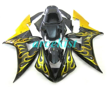 

New ABS Compression Mold motorcycle Fairings Fit For Yamaha YZF-1000-R1 2002-2003 02 03 Fairing Bodywork set Custom yellow flame