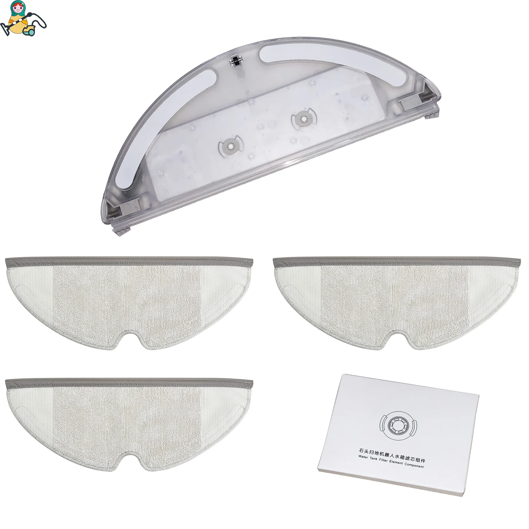 Skup Moping pad uchwyt zbiornik wody mop filtr tkaninowy dla Xiaomi Roborock S5 S55 S50 1S E20 E25 E35 Xiaomi części zamienne do odkurzaczy