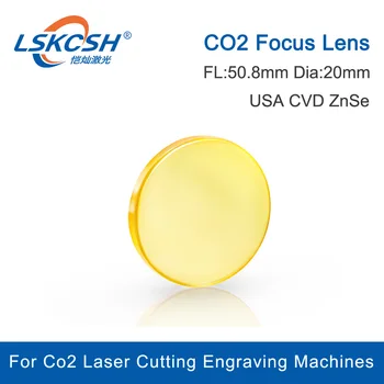 

LSKCSH 5pcs/lot USA ZnSe Co2 Laser Focus Lens Diameter 20mm Focal Length 50.8mm For Co2 Laser Cutting And Engraving Machine