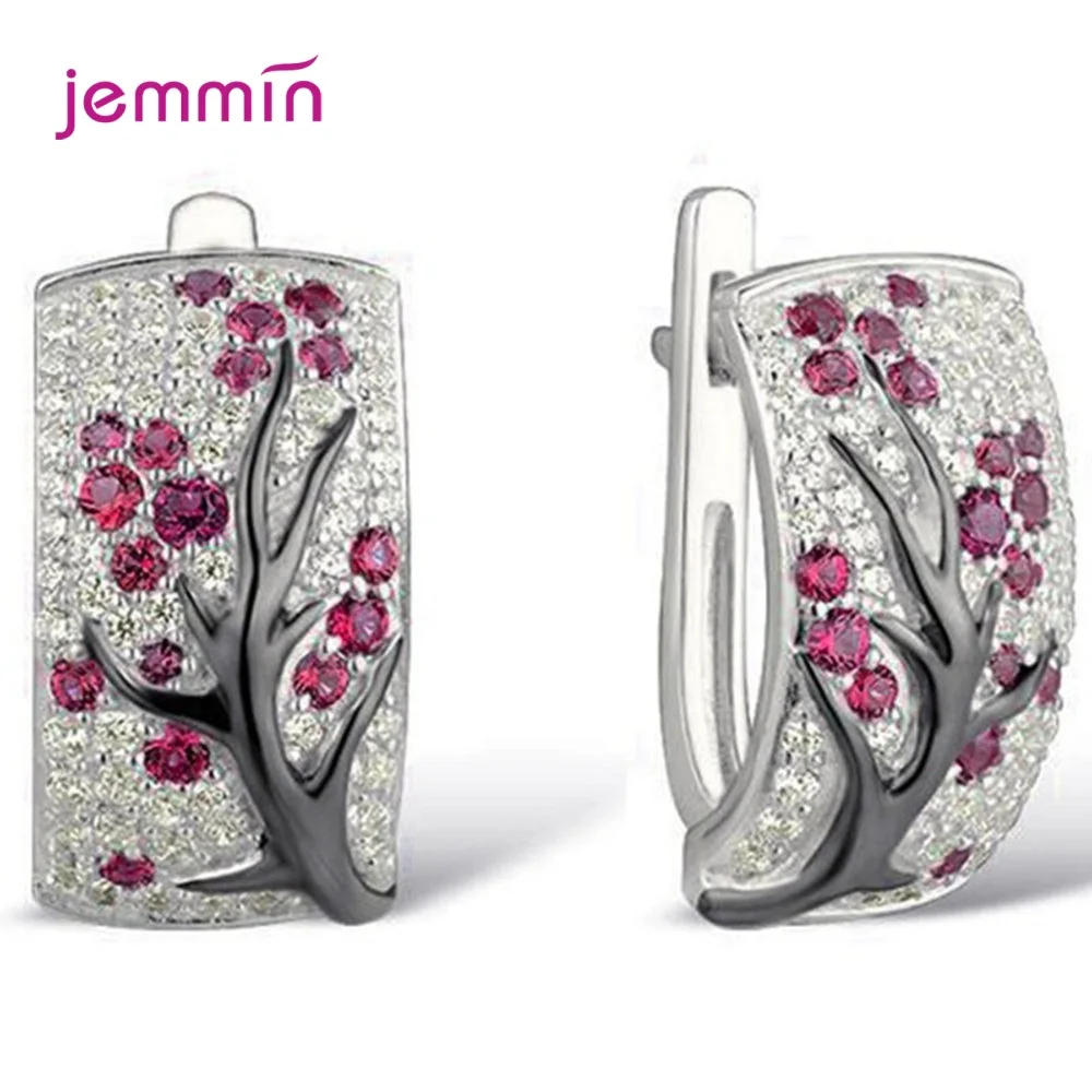 Прямая доставка модные ювелирные аксессуары цветы сливы однотонные серебро 925