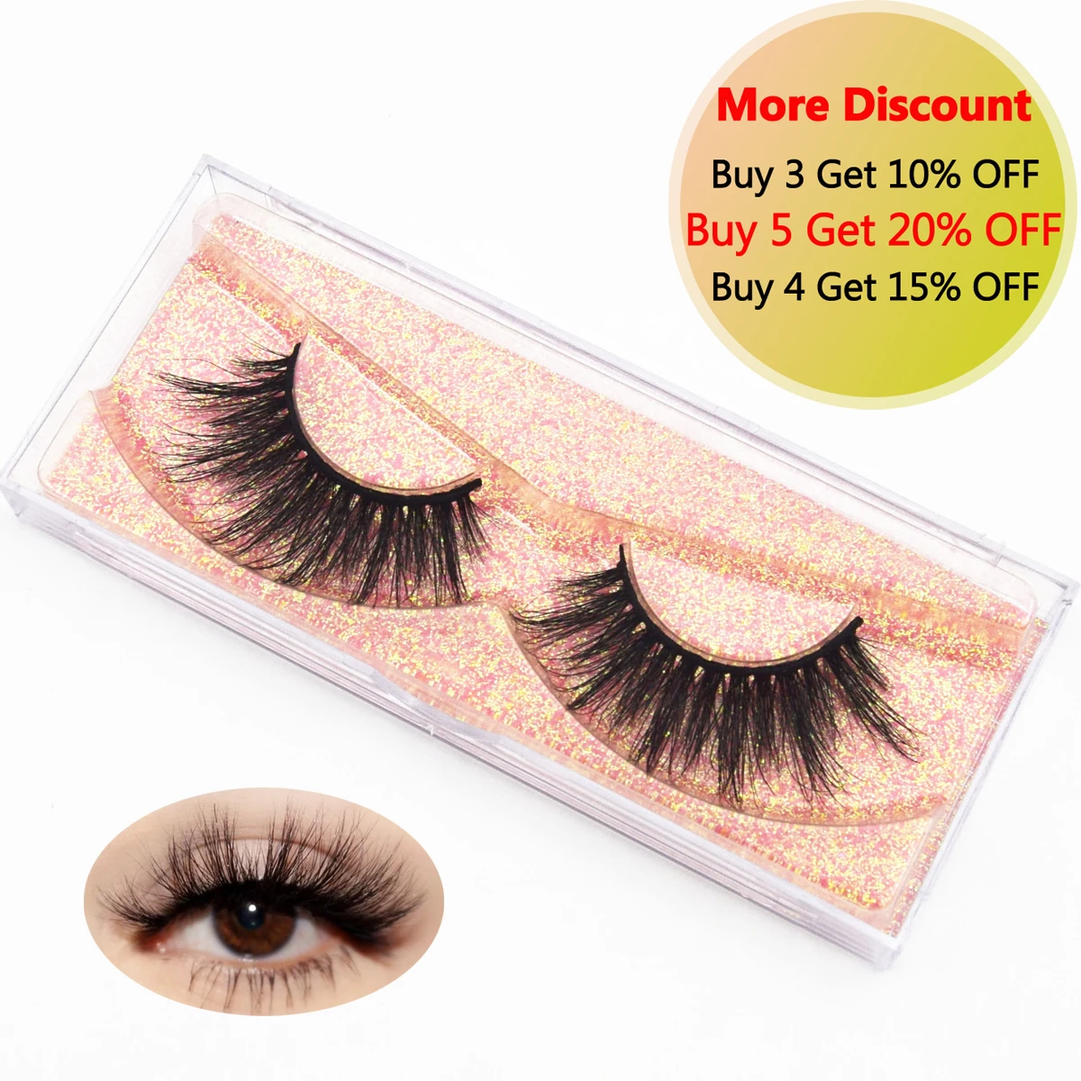 

KEKEBAICHA 3D Mink Lashes 100% Cruelty-free Mink Eyelashes Crisscross High Volume Mink Lashes Dramatic 3D Eyelashes Makeup Lash