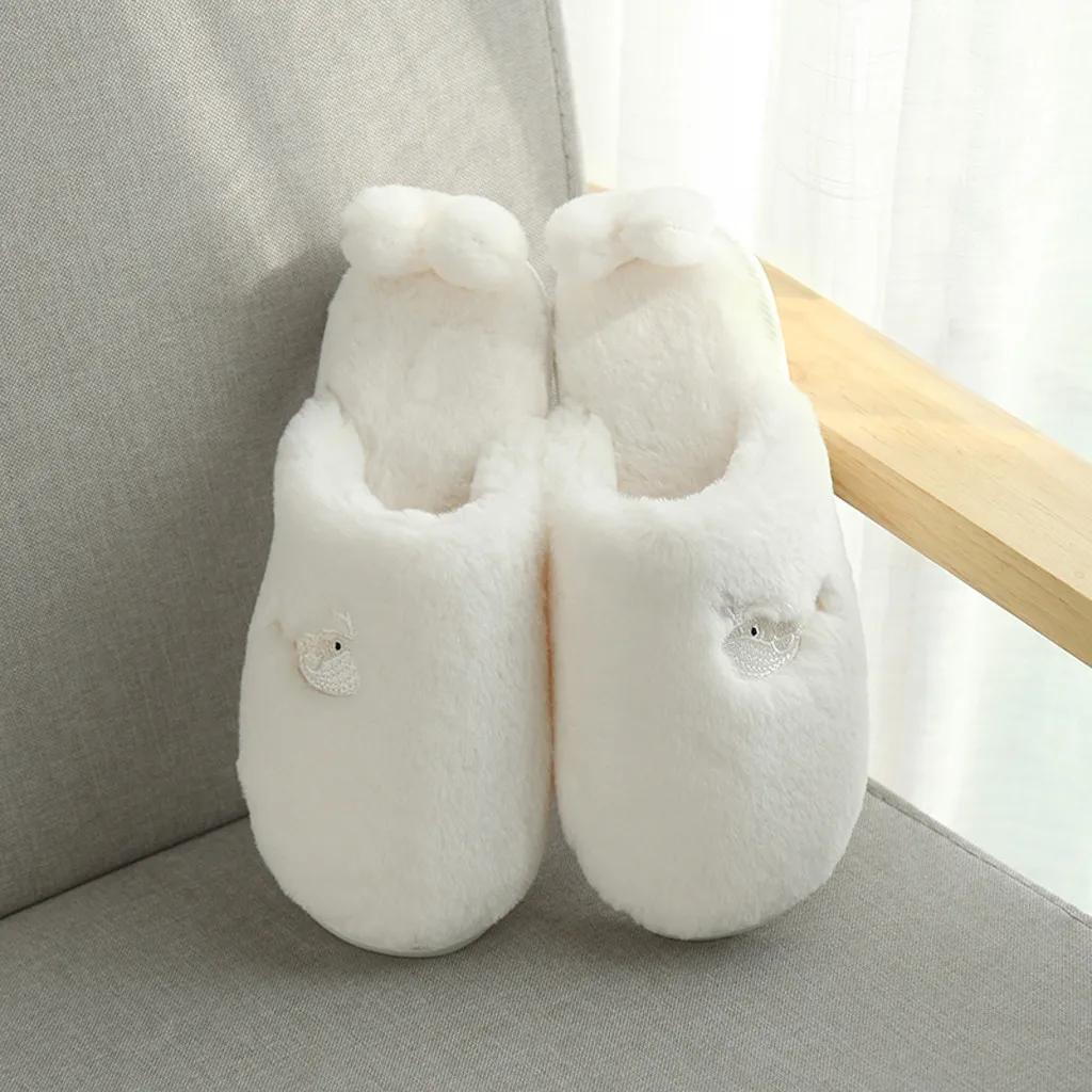 

Cute Home Slippers Women Shoes Winter 2019 Fashion Animal Cartoon Printed Woman Indoor Non-slip Cotton Slippers Zapatos De Mujer