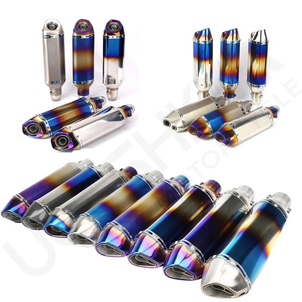 36~51mm Universal Motorcycle Exhaust Muffler Escape Slip On Pipe Fit Motorbike Scooter db killer 51mm ATV Dirt Bike Moped | Автомобили и