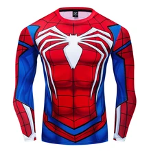 Into the Spider-Verse 3D печатные футболки для мужчин Человек-паук компрессионные рубашки топы Мужские комиксы Косплей Костюм