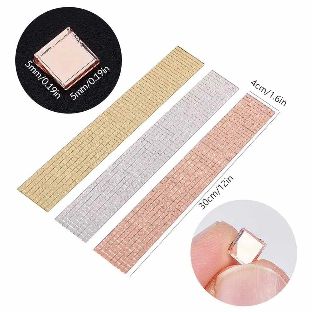 4pcs Mirror Mirror Adhesive Mosaic Stick on Mirror Diamond Mirror Tiles  Mirror Tiles Stickers Makeup Make up Mirrors Mirror Wall Stickers Applique