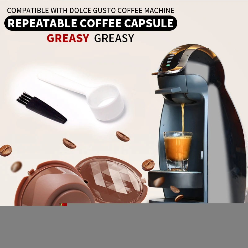 Многоразовая капсула для кофе Nescafe Dolce Gusto многоразовые крышки ложка кисточка