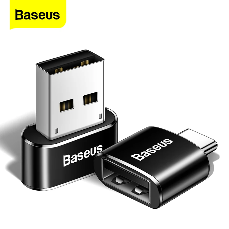 phone charger converter Baseus USB Type C OTG Adapter USB C Male To Micro USB Female Cable Converters For Macbook Samsung S20 Xiaomi USB To Type-c OTG phone charger converter