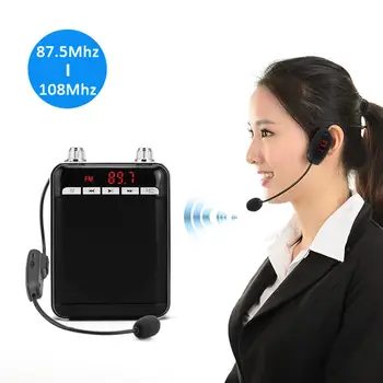 

FM Wireless Microphone Head-mounted Headset With digital screen display Tour Guide Teaching Microphone talk Amplifier Mic