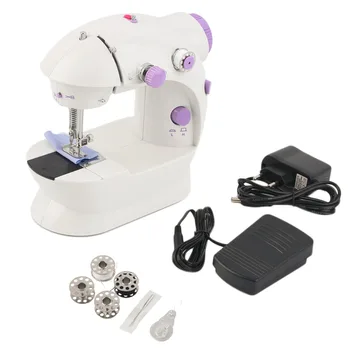 

Mini Electric Handheld Sewing Machine with LED Multifunction Dual Speed Double Thread Automatic Tread Rewind Sewing Machine